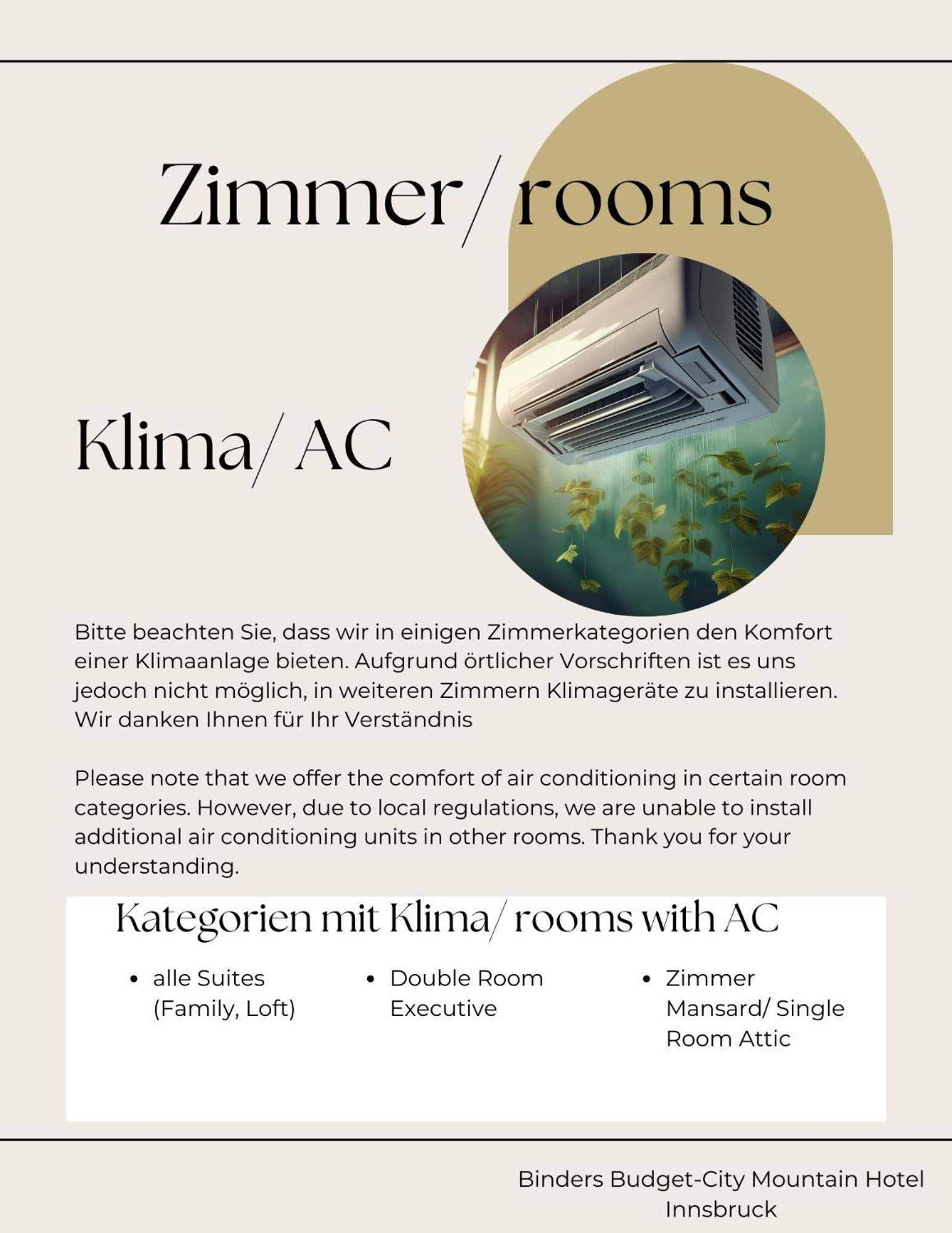 Binders Budget City-Mountain Hotel Innsbruck Zewnętrze zdjęcie